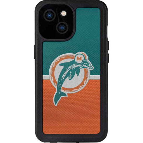 NFL Miami Dolphins Vintage iPhone 15 Waterproof Case